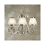 Oksana Crystal Elegance Nickel Chandelier