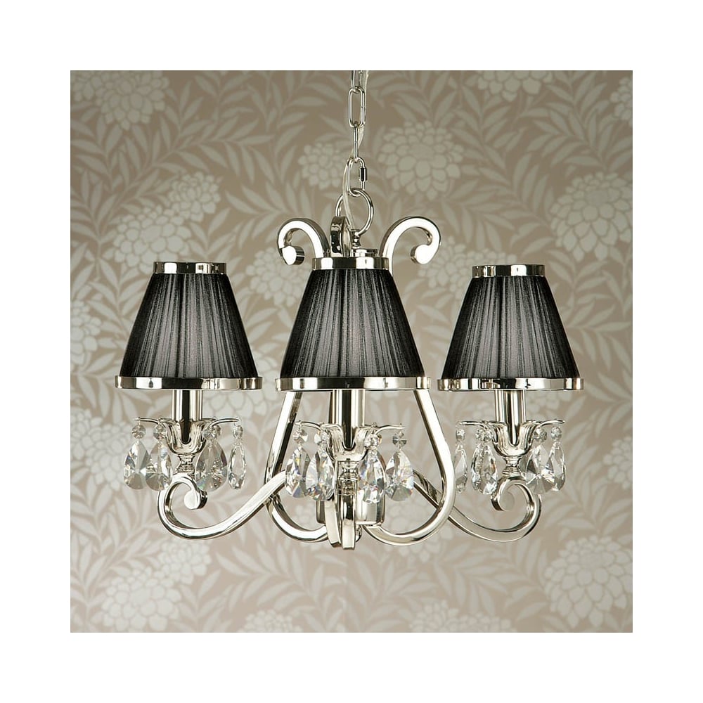 Oksana Crystal Elegance Nickel Chandelier