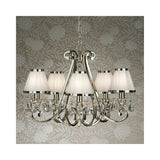 Oksana Elegance: 5-Light Polished Nickel Chandelier with Crystal Accents