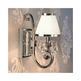Oksana Nickel Crystal Drip Wall Sconce with Black Pleated Shade