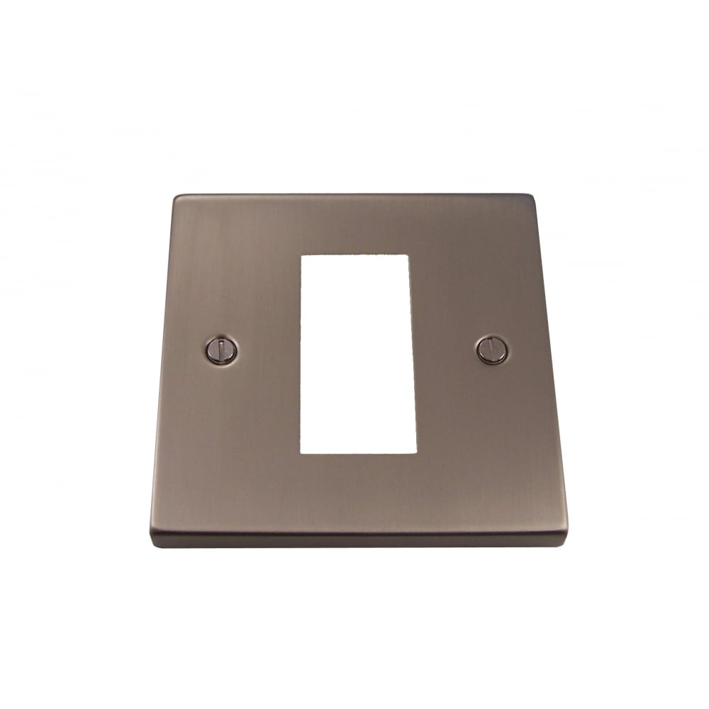 Elegant Satin Chrome Single Modular Plate - 1 Gang by Causeway