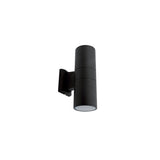 Sleek Black Dual GU10 Up/Down Wall Light 2x50W - Indoor/Outdoor Use