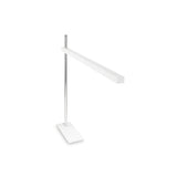 Sleek Chrome and White LED Desk Lamp
