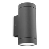 Graphite Modern Twin LED Outdoor Wall Light