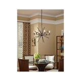 Carnegie Rustic Bronze Starburst 6-Light Chandelier