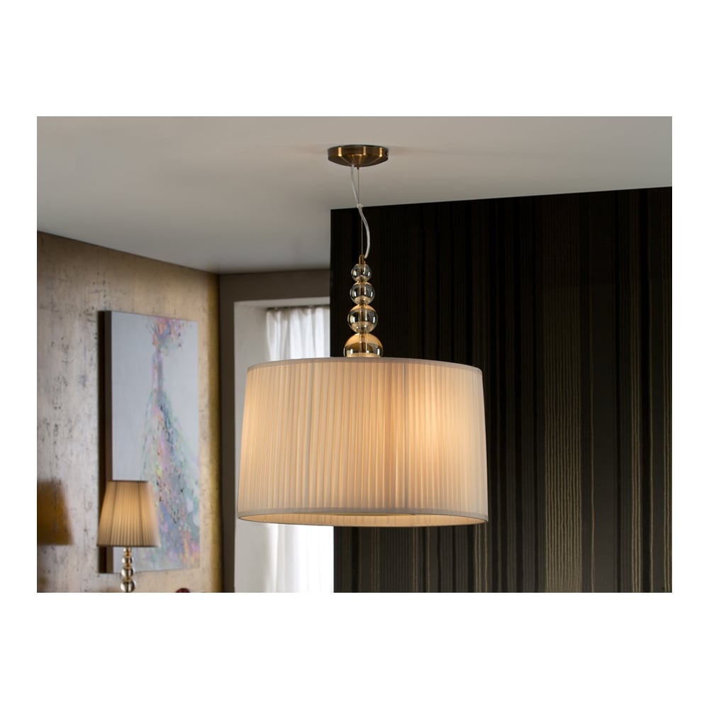 Elegant Mercury Trio Glass Pendant with Champagne Hues and Distinctive Ribbon Accent
