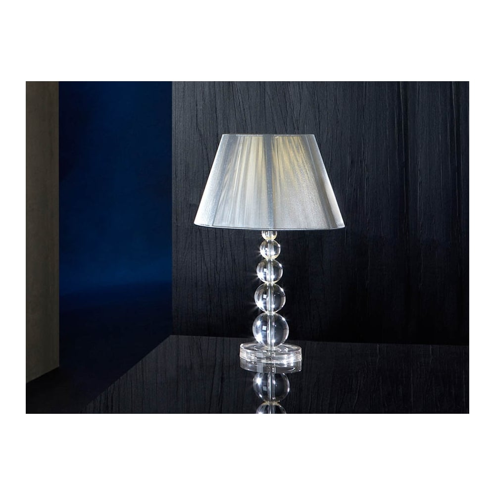 Mercury Chrome and Silver Acrylic Table Lamp, 1 Light
