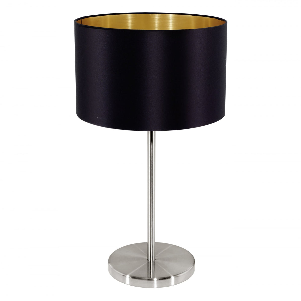 Maserlo Elegant Black & Gold Steel Table Lamp