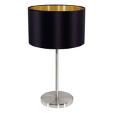 Maserlo Elegant Black & Gold Steel Table Lamp