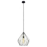 Carlton Contemporary Black Wire Geometric Ceiling Pendant Light
