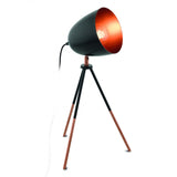 Chester Black & Copper Dome Table Lamp