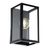 Charterhouse Black Rectangular Outdoor Wall Lantern Light