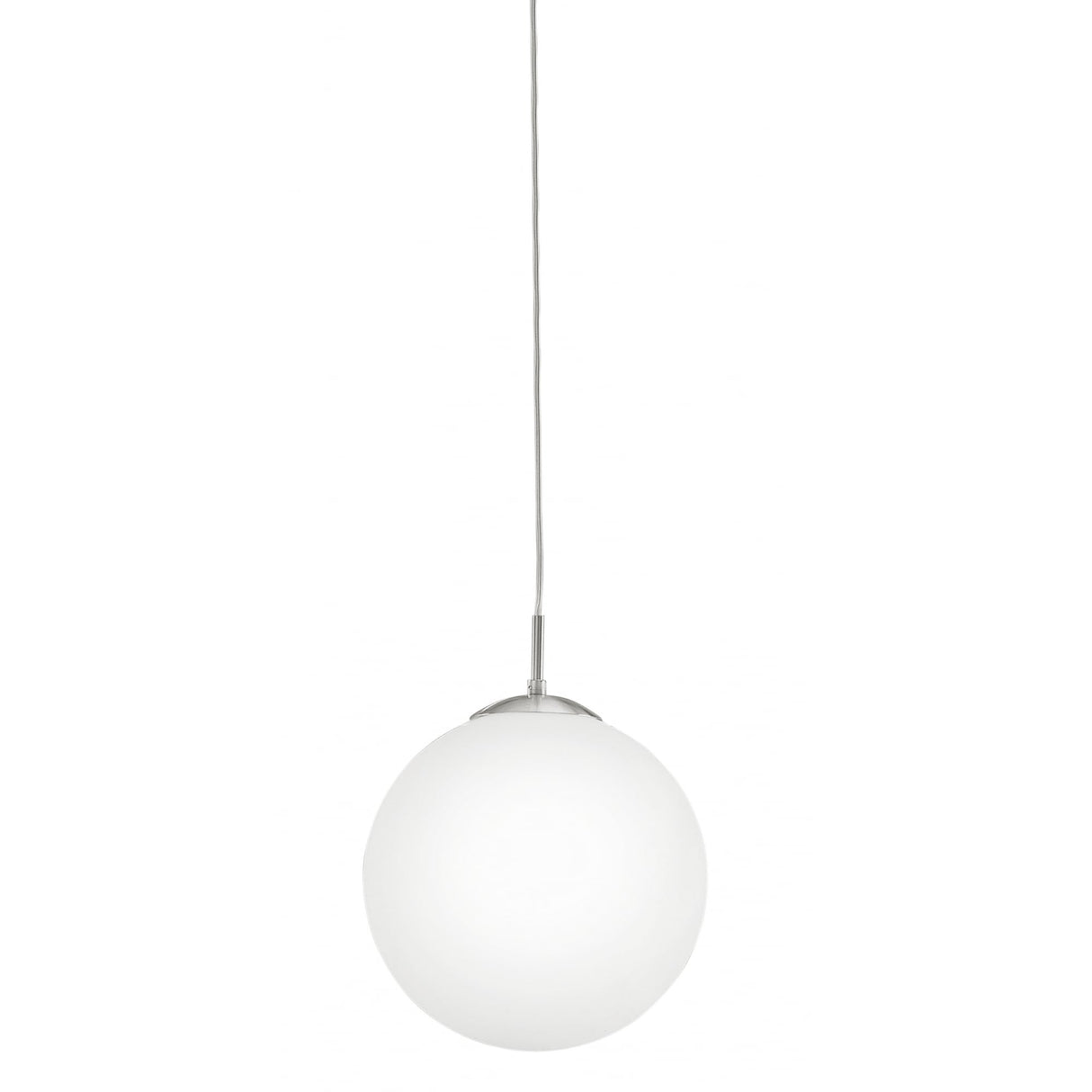 Contemporary Rondo Pendant Light - Elegant Matt White Opal Globe