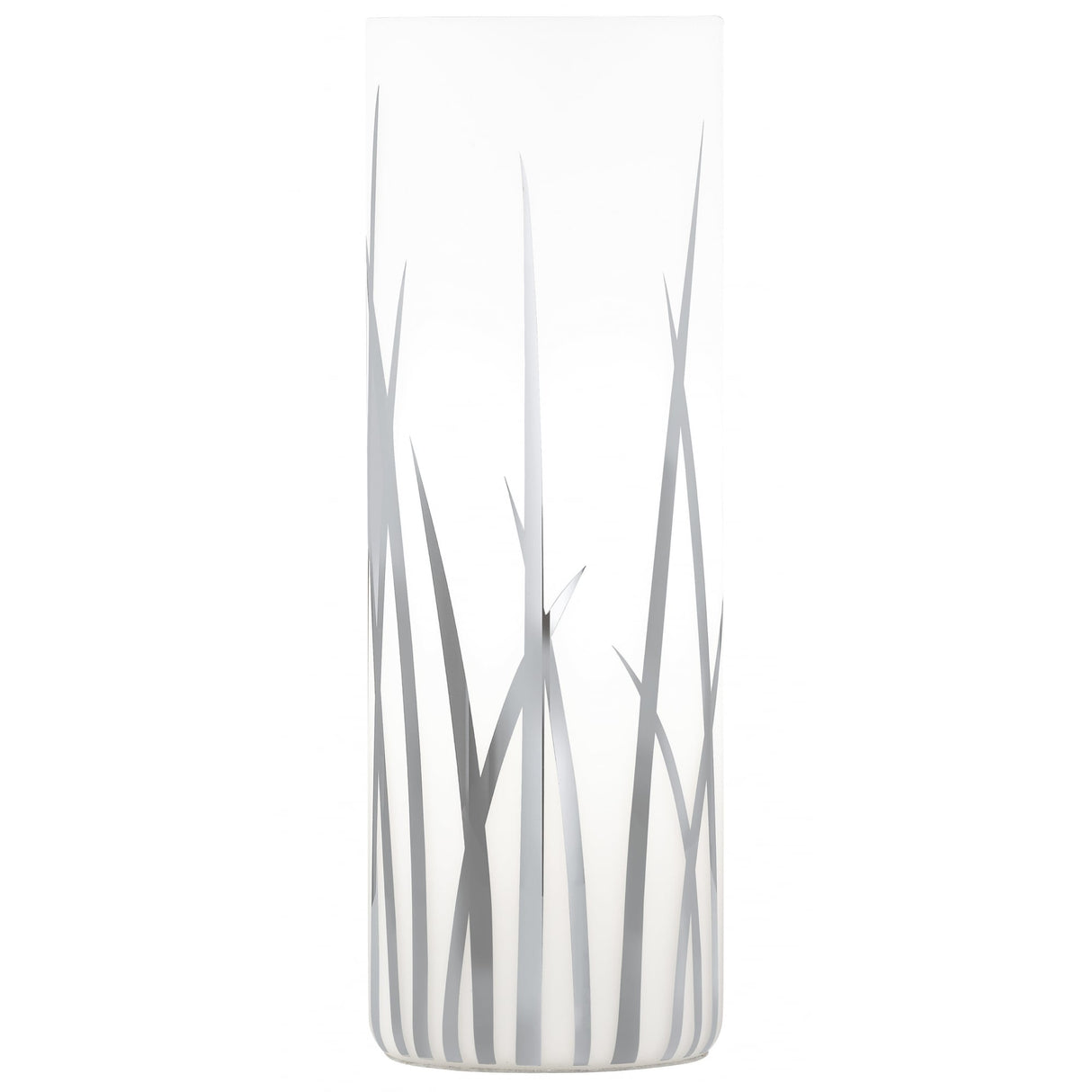 Elegant Chrome Table Lamp with Coated Glass Shade