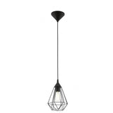 Tarbes Modern Geometric Black Pendant Light, Small