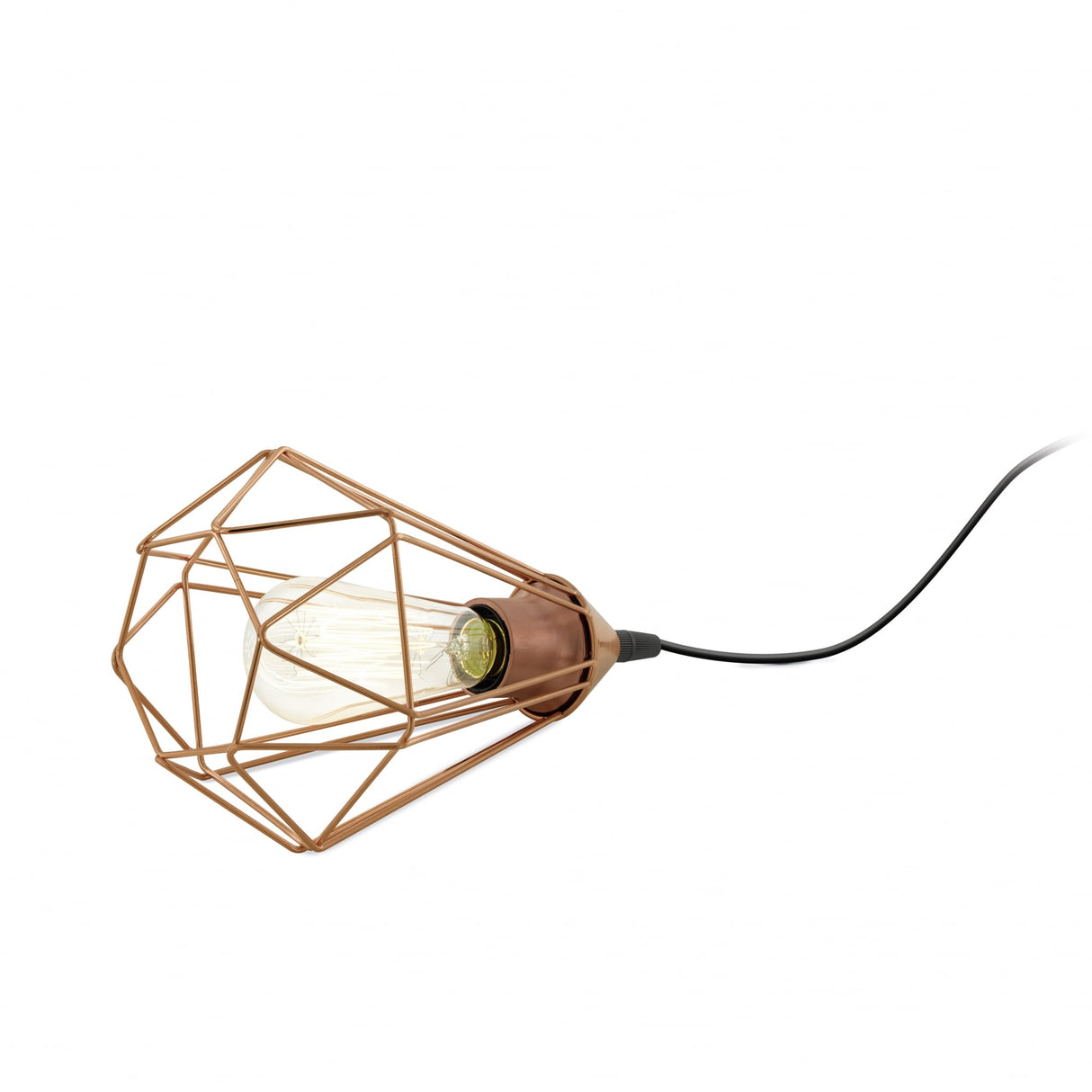 Copper Cage Geometric Table Lamp - Tarbes Collection
