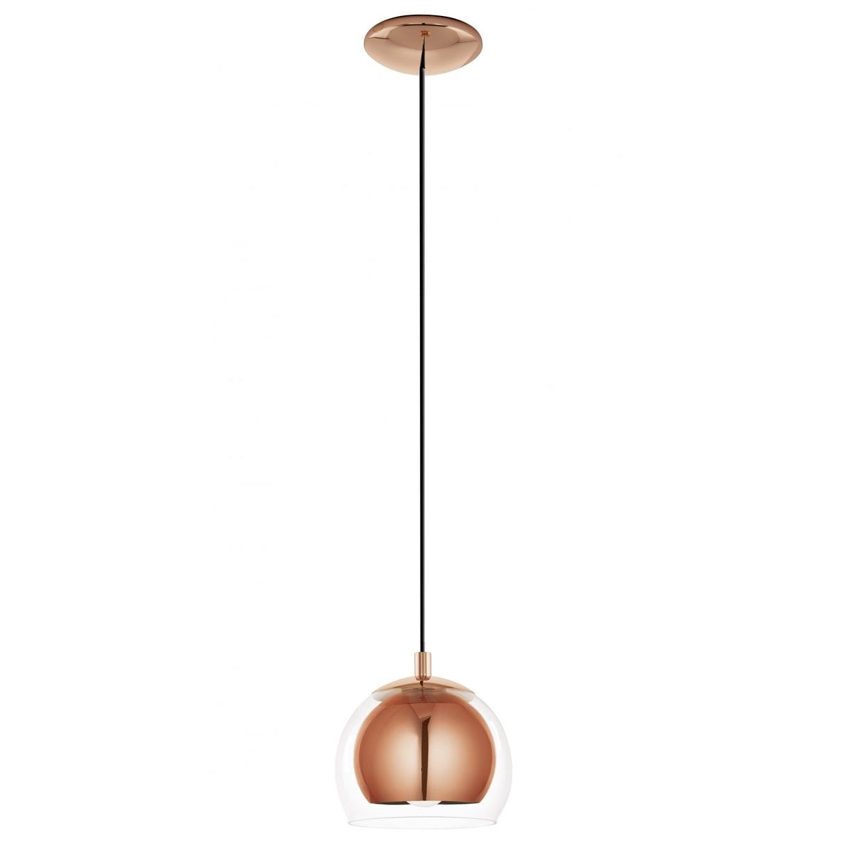 Lustrous Copper Glass Globe Pendant Light