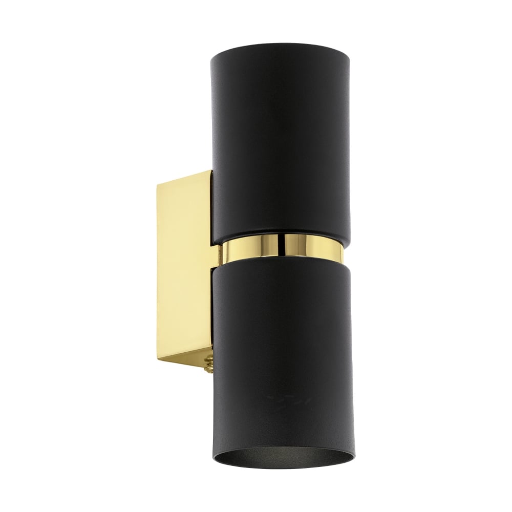 ideas4lighting Passa Modern Black and Gold Wall Sconce Light by Eglo