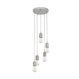 Silvares Concrete Pendant Ceiling Light with 5 Bulb Configuration