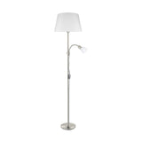 Elegant Conesa Extended Neck Satin Nickel Floor Lamp