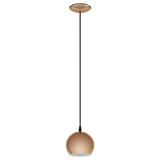 LED Copper Fish Bowl Ceiling Pendant Light