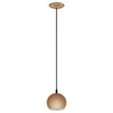LED Copper Fish Bowl Ceiling Pendant Light