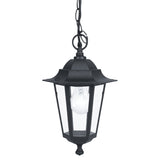 Elegant Black Outdoor Pendant Lantern - Laterna 4 Series