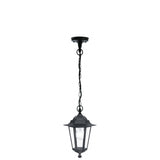 Elegant Black Outdoor Pendant Lantern - Laterna 4 Series