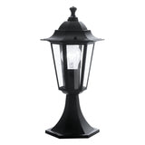 Black Cast Aluminium Outdoor Lantern Light with Clear Glass Shade