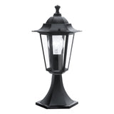 Black Cast Aluminium Outdoor Lantern Light with Clear Glass Shade