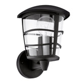 Elegant Aloria Black Modern Outdoor Wall Lantern