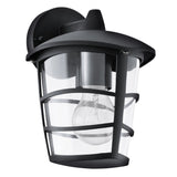 Sleek Black Aloria Outdoor Wall Lantern
