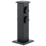 Garden Socket Pillar in Black - Outdoor Power Solution