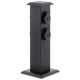 Garden Socket Pillar in Black - Outdoor Power Solution