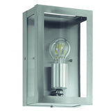Alamonte Stainless Steel Outdoor Wall Light with Clear Glass Shade