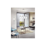 Pinto Chrome Trio Pendant Light with Opal and Clear Glass Shades