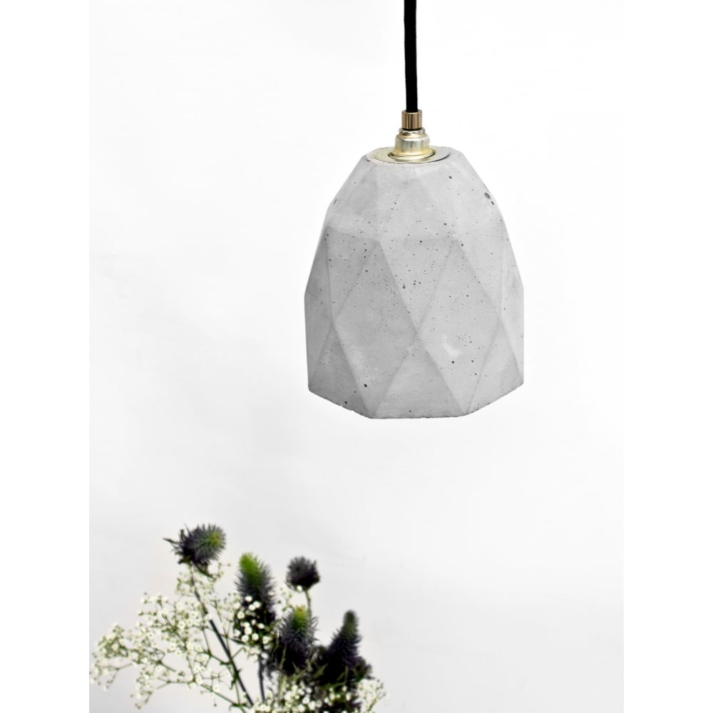 Light Concrete & Gold Diamond Pendant by GANT Lights