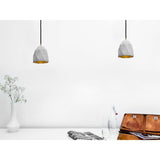 Light Concrete & Gold Diamond Pendant by GANT Lights