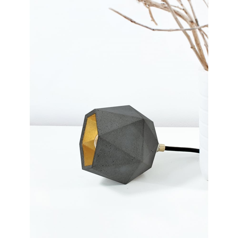 GANT Lights Concrete Dome Spotlight with Gold Interior