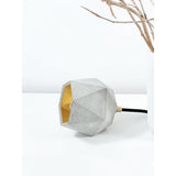 Concrete Elegance: The T2 Premium Dome Floor Light with Gold Accent