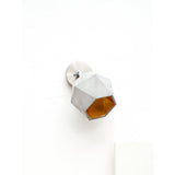 Sculpted Concrete Dome Wall Light with Gold Interior by GANT Lights