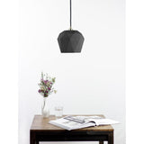 Elegant Concrete Dome Pendant: Dark Finish with Copper Interior