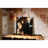 Large Copper-Coated Geometric Pendant Light - Tarbes Collection