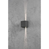 Modern Grey LED Square Wall Sconce for Outdoor Spaces