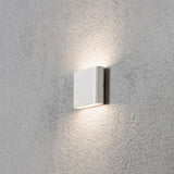Sleek Chieri White LED Outdoor Wall Light with Warm Wash Effect