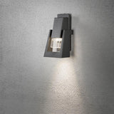 Elegant Industrial Grey Lantern-Style Outdoor Wall Light