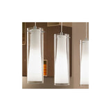 Pinto Chrome Trio Pendant Light with Opal and Clear Glass Shades