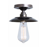 Antique Brass Reznor Flush Ceiling Light Fixture