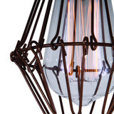 Apoch Antique Brass & Bronze Flush Cage Ceiling Light