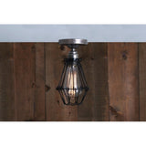 Apoch Antique Brass & Bronze Flush Cage Ceiling Light